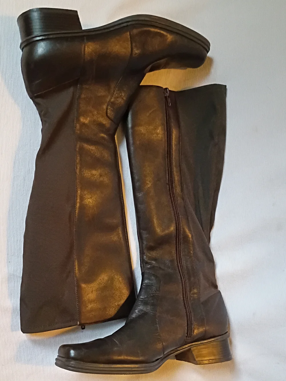 Andrew Geller Tall Dark Brown Leather Riding Boots